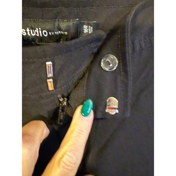 Torrid Studio Office Dress Pants Black Womens Plus Size 16 Regular Stretch - Picture 2 of 3